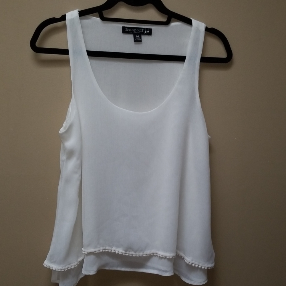 Living Doll white/cream tank top